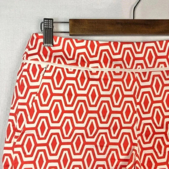 W by Worth Orange Ikat Print Flat Front Shorts 0 - Picture 2 of 4